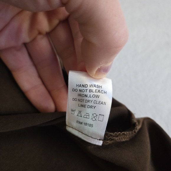 Audrey 3+1 Espresso Brown Maxi Spaghetti Strap Slip Dress Cowl Neck Thigh Slit - Picture 4 of 16